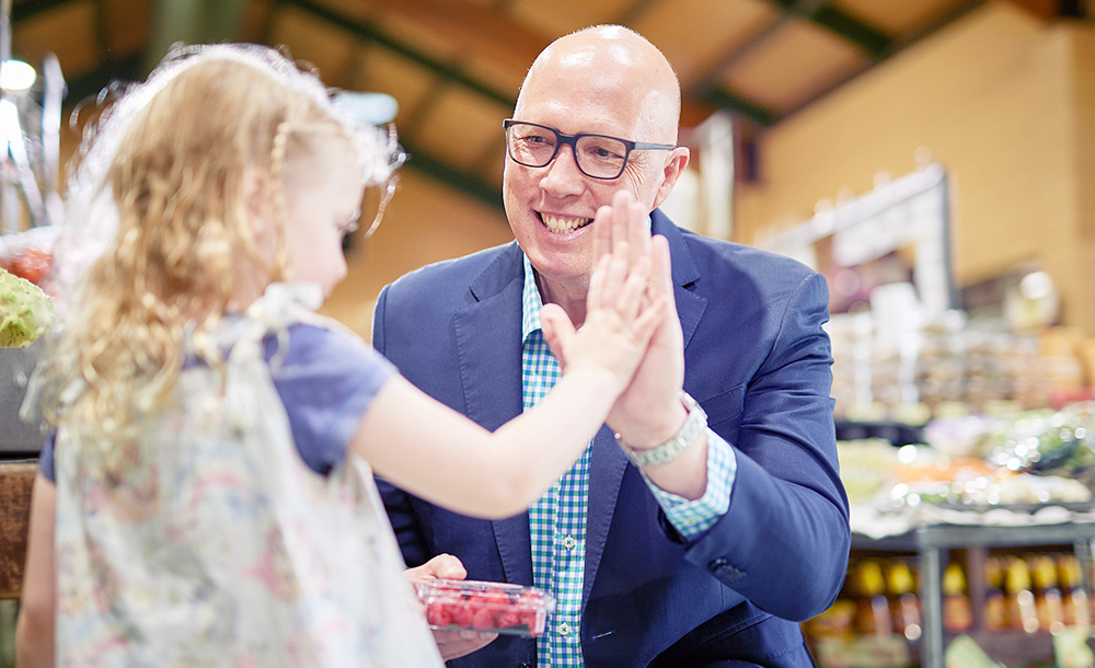 Peter Dutton high five