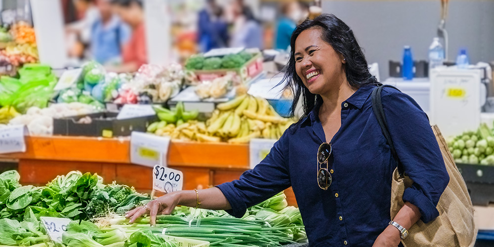 Shopping at the market